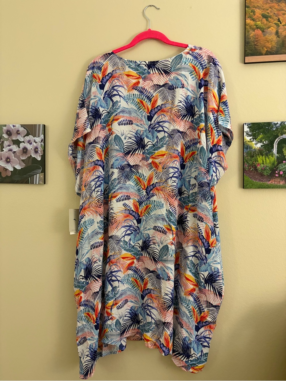 Tommy Bahama Multicolor Tropical Midi Dress in Blue, Orange and Pink
